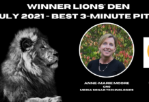 The Winner of July 2021 Lions Den is…..