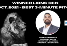 The Winner of October 2021 Lions Den is…..