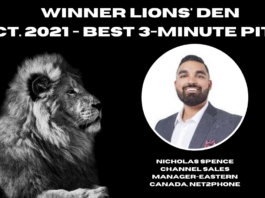 The Winner of October 2021 Lions Den is…..