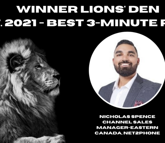 The Winner of October 2021 Lions Den is…..
