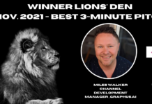 The Winner of November 2021 Lions Den is…..