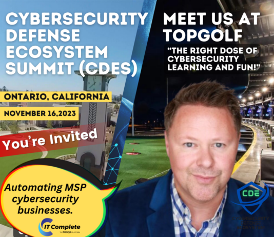 Come Meet ITComplete-Kaseya at Cybersecurity Defense Ecosystem on November 16th 2023